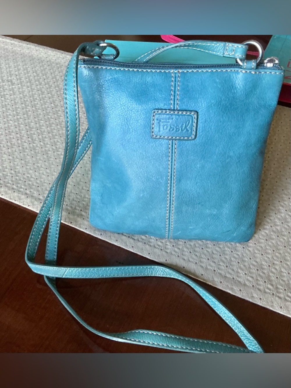 Fossil Crosstown flat crossbody vintage purse - Picture 8 of 8